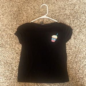 Black shirt with shake detail
